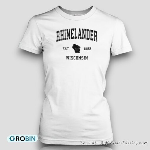 Rhinelander Wisconsin Wi Vintage Established Sports Design Shirt