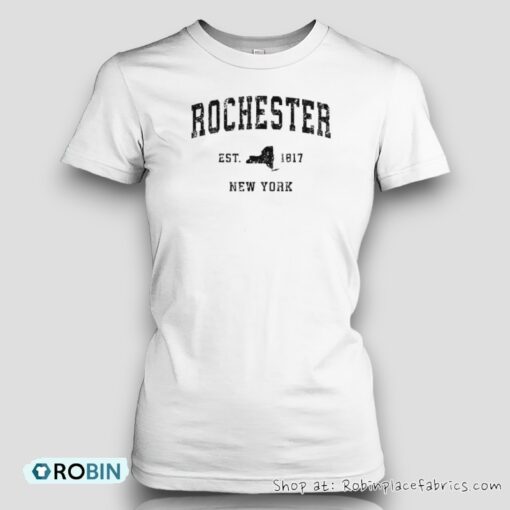 Rochester New York Ny Vintage Established Athletic Sports Design Est 1817 Shirt