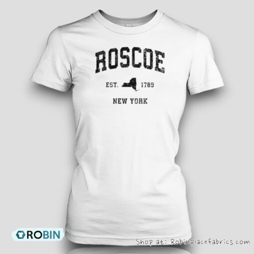 Roscoe New York Ny Vintage Established Athletic Sports Shirt