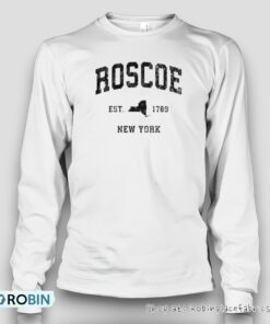 Roscoe New York Ny Vintage Established Athletic Sports Shirt Roscoe New York Ny Vintage Established Athletic Sports Shirt