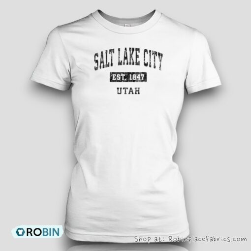 Salt Lake City Utah Ut Vintage Established Sports Design Shirt