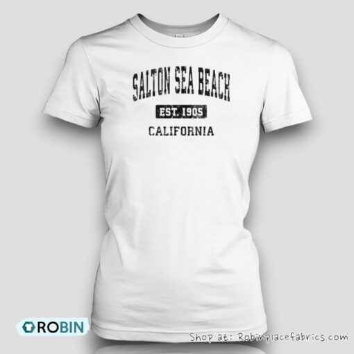 Salton Sea Beach California Ca Vintage Established Athletic Sports Shirt