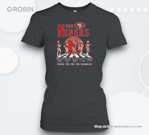 San Francisco 49ers The Niners Football Team Thank You For The Memories Signatures Unisex Shirt