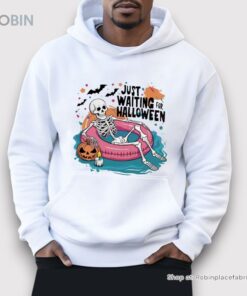Skeleton Just Waiting For Halloween Shirt