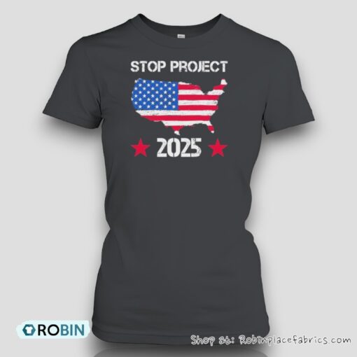 Stop Project 2025 American Flag Vintage Distressed Unisex Shirt