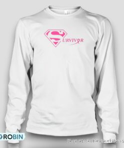 Survivor Breast Cancer Superman Logo Shirt