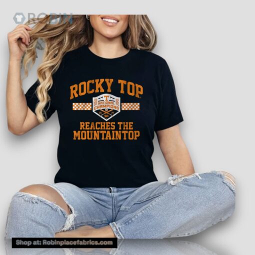 Tennessee Baseball Rocky Top Reaches The Mountaintop Unisex Shirt