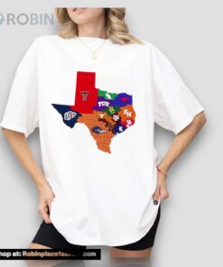 Texas College Football Teams Map Unisex Shirt