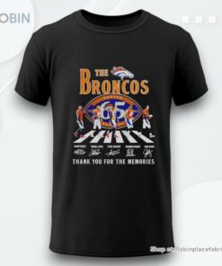 The Denver Broncos Nfl Abbey Road Thank You For The Memories Signatures Shirt