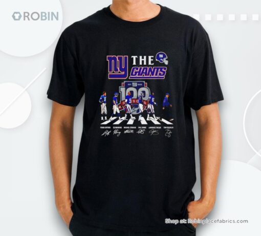 The New York Giants American Football Team Nfl Signatures Shirt