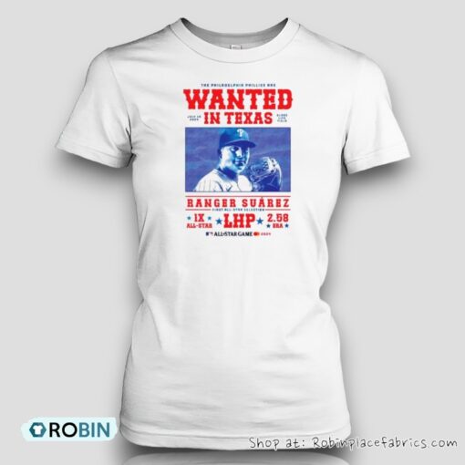 The Philadelphia Phillies Are Wanted In Texas Ranger Suárez All Star Game Unisex Shirt