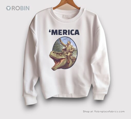 Theodore Roosevelt Allosaurus T Rex Merica Shirt