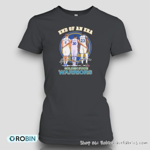 Thompson, Curry And Green End Of An Era Golden State Warriors Signatures Shirt