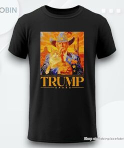 Trump 2024 And Cat Western Cowboy Patriotic Shirt