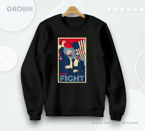 Trump 2024 Flag Fight Fighting Fighters Supporters Americans Unisex Shirt