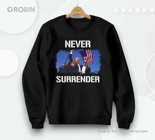 Trump Assassination Attempt Shirt, Trump Shot Tee, Never Surrender Maga 2024 Unisex Shirt