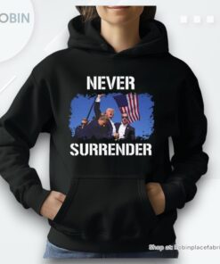 Trump Assassination Attempt Shirt, Trump Shot Tee, Never Surrender Maga 2024 Unisex Shirt
