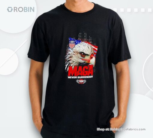 Trump Maga Never Surrender 2024 Eagle Usa Shirt