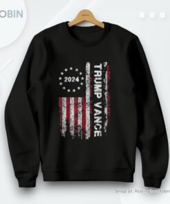 Trump Vance 2024 Us Flag Vintage Election President 2024 Unisex Shirt