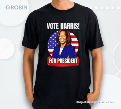 Vote Kamala Harris For President 2024 American Flag Shirt