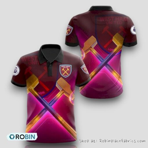 West Ham United Fc 3d Polo Shirt