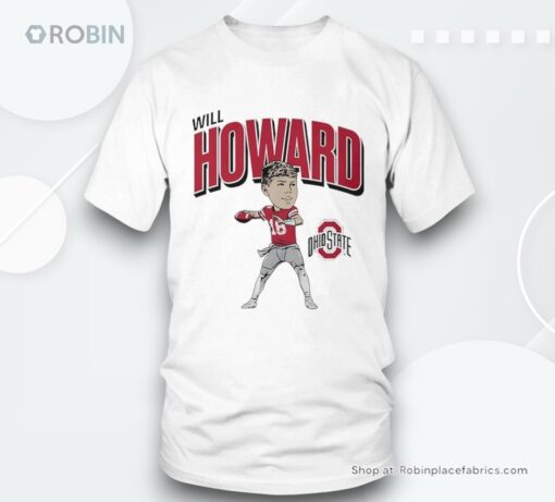 Will Howard Ohio State Buckeyes Caricature 2024 Shirt
