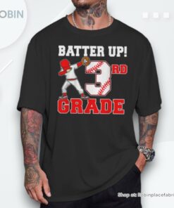 3rd Grade Back To School Batter Up Baseball Boys Students Unisex Shirt