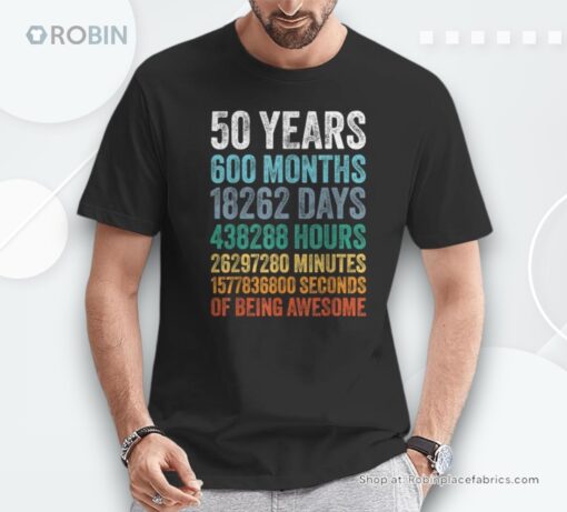 50th Birthday Decoration 50yr 50 Year Old Birthday Unisex Shirt