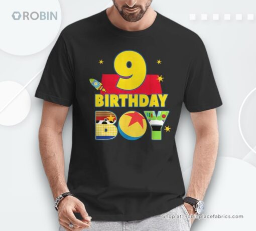 9th Birthday Boy 9 Year Old Story Toy Son B Day Party Unisex Shirt