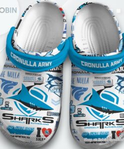 Cronulla Sutherland Sharks NRL Sport Classic Crocs Shoes