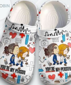 Cute Nurse Cartoon You Are My Person Greys Anatomy Crocband Clog Shoes