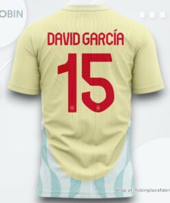 David García 15 Spain National Team 2024 Away Kits AOP T shirt Yellow David García 15 Spain National Team 2024 Away Kits AOP T shirt Yellow