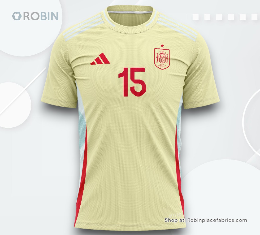 David García 15 Spain National Team 2024 Away Kits AOP T shirt Yellow David García 15 Spain National Team 2024 Away Kits AOP T shirt Yellow