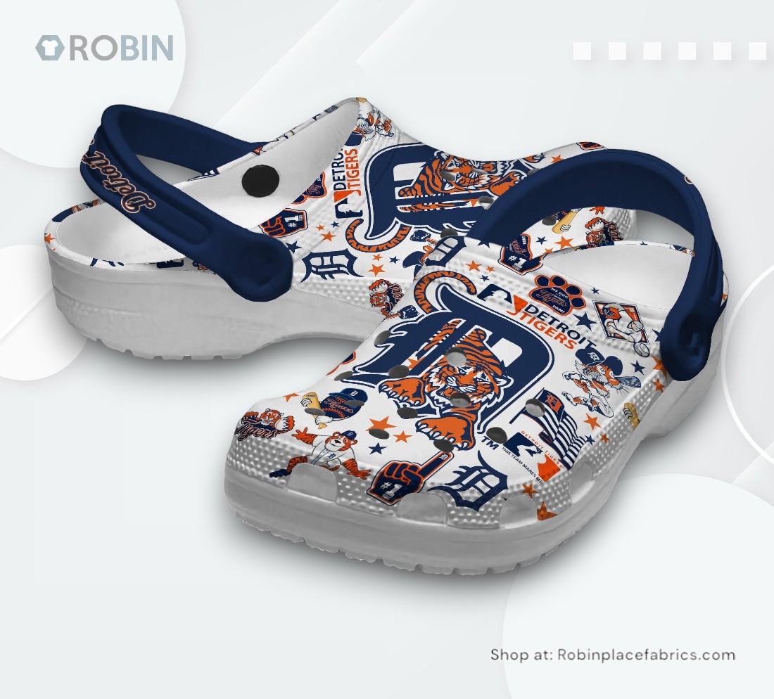 Detroit Tigers MLB Sport Classic Crocs Shoes, Detroit Tigers Gifts for Fans