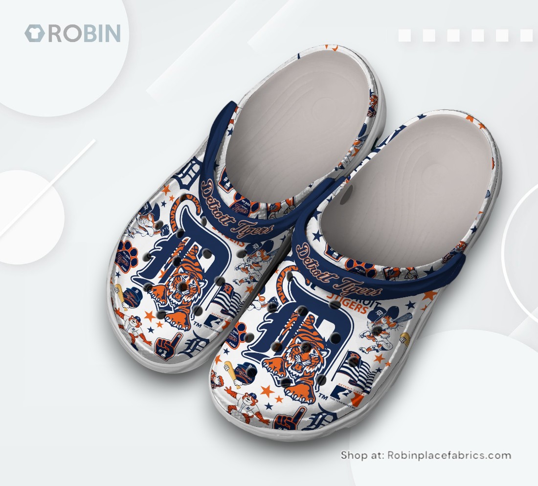 Detroit Tigers MLB Sport Classic Crocs Shoes, Detroit Tigers Gifts for Fans Detroit Tigers MLB Sport Classic Crocs Shoes, Detroit Tigers Gifts for Fans