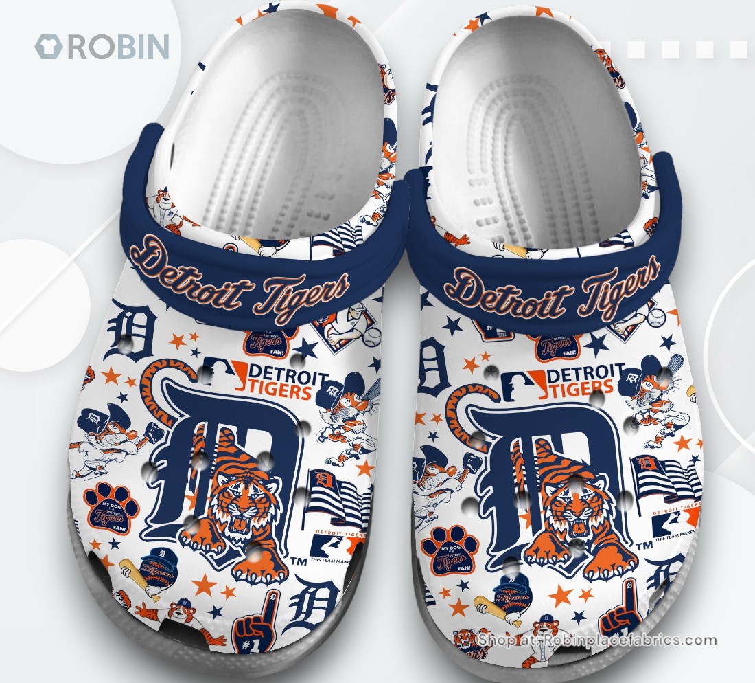 Detroit Tigers MLB Sport Classic Crocs Shoes, Detroit Tigers Gifts for Fans Detroit Tigers MLB Sport Classic Crocs Shoes, Detroit Tigers Gifts for Fans