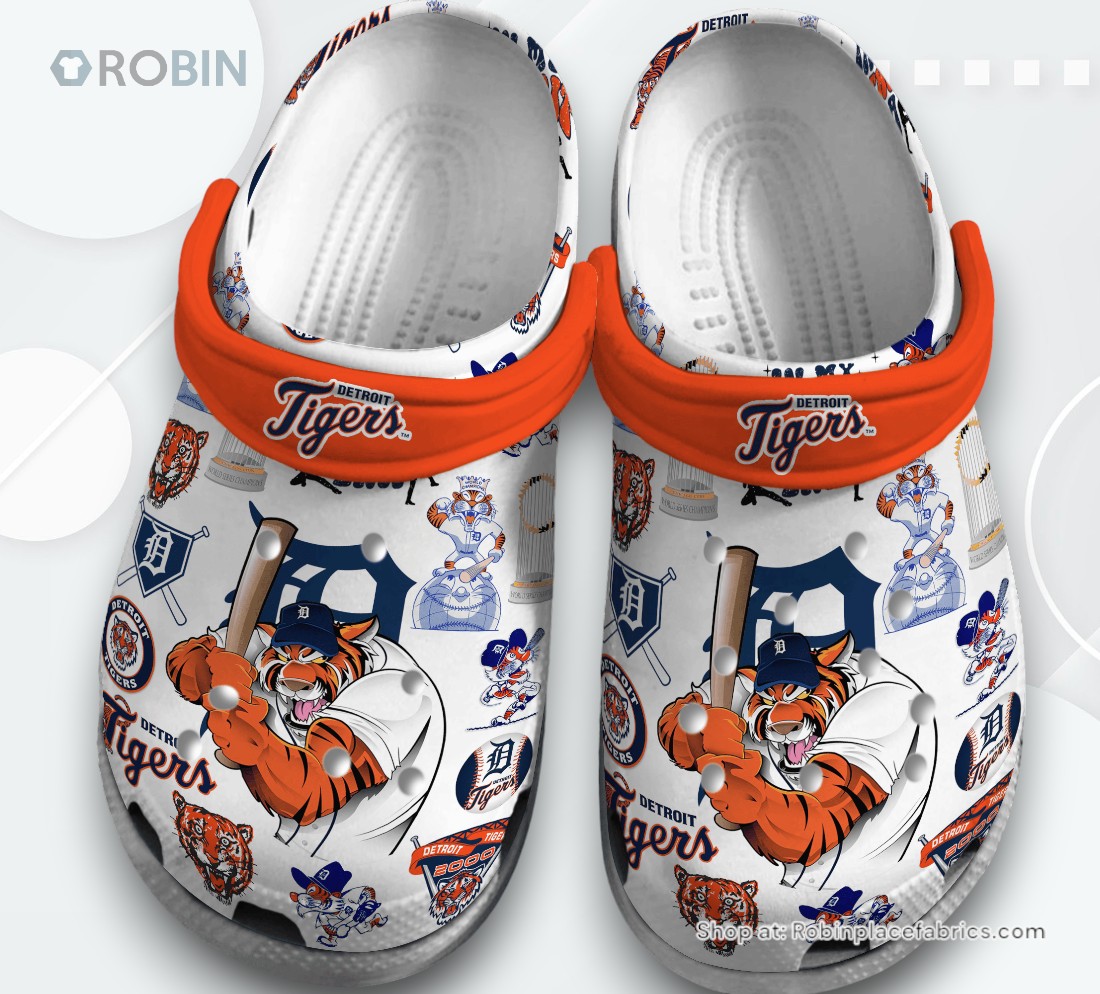 Detroit Tigers MLB Sport Classic Crocs Shoes, Detroit Tigers Gifts for Fans Detroit Tigers MLB Sport Classic Crocs Shoes, Detroit Tigers Gifts for Fans
