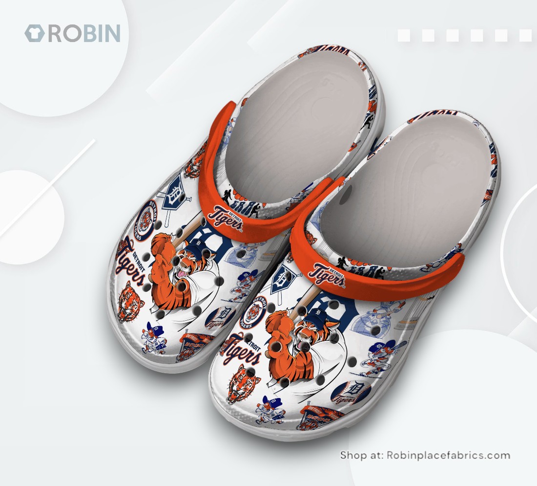 Detroit Tigers MLB Sport Classic Crocs Shoes, Detroit Tigers Gifts for Fans Detroit Tigers MLB Sport Classic Crocs Shoes, Detroit Tigers Gifts for Fans