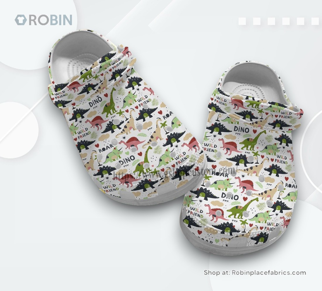 Dino Dinosaur Jurassic Croc Shoes Gift Step Son  Dinosaur Breed Shoes Croc Clogs Gift Grandaughter
