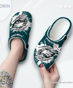 Eagles Personalized PEagles Football Ripped Claw Clog Shoes