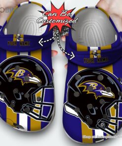 Football Personalized BRavens Team Helmets Clog Shoes