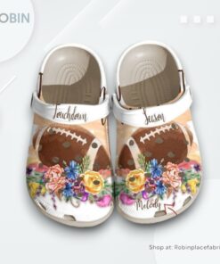 Football Personalized Touchdown Season Clog Shoes