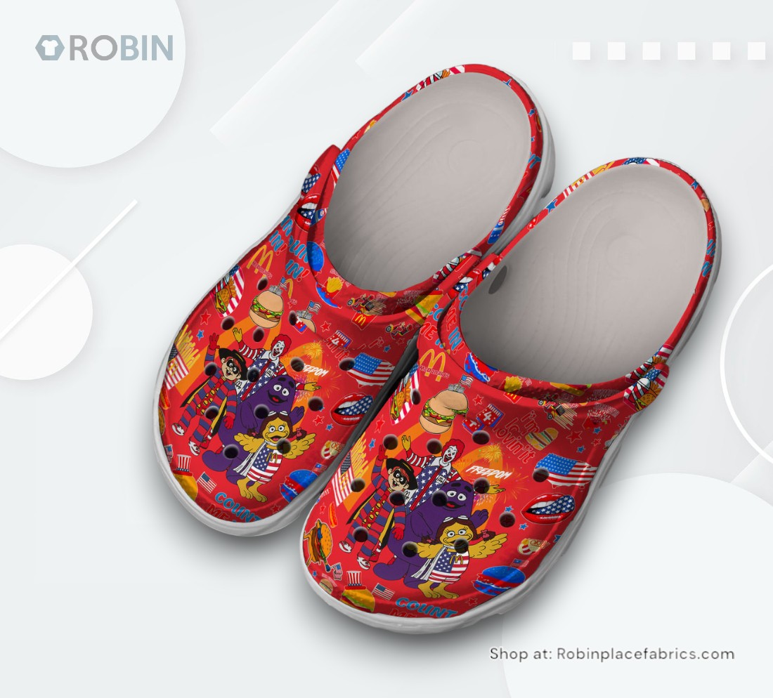 Happy Independence Day Crocs Crocband Clogs Shoes Comfortable For Men Women and Kid