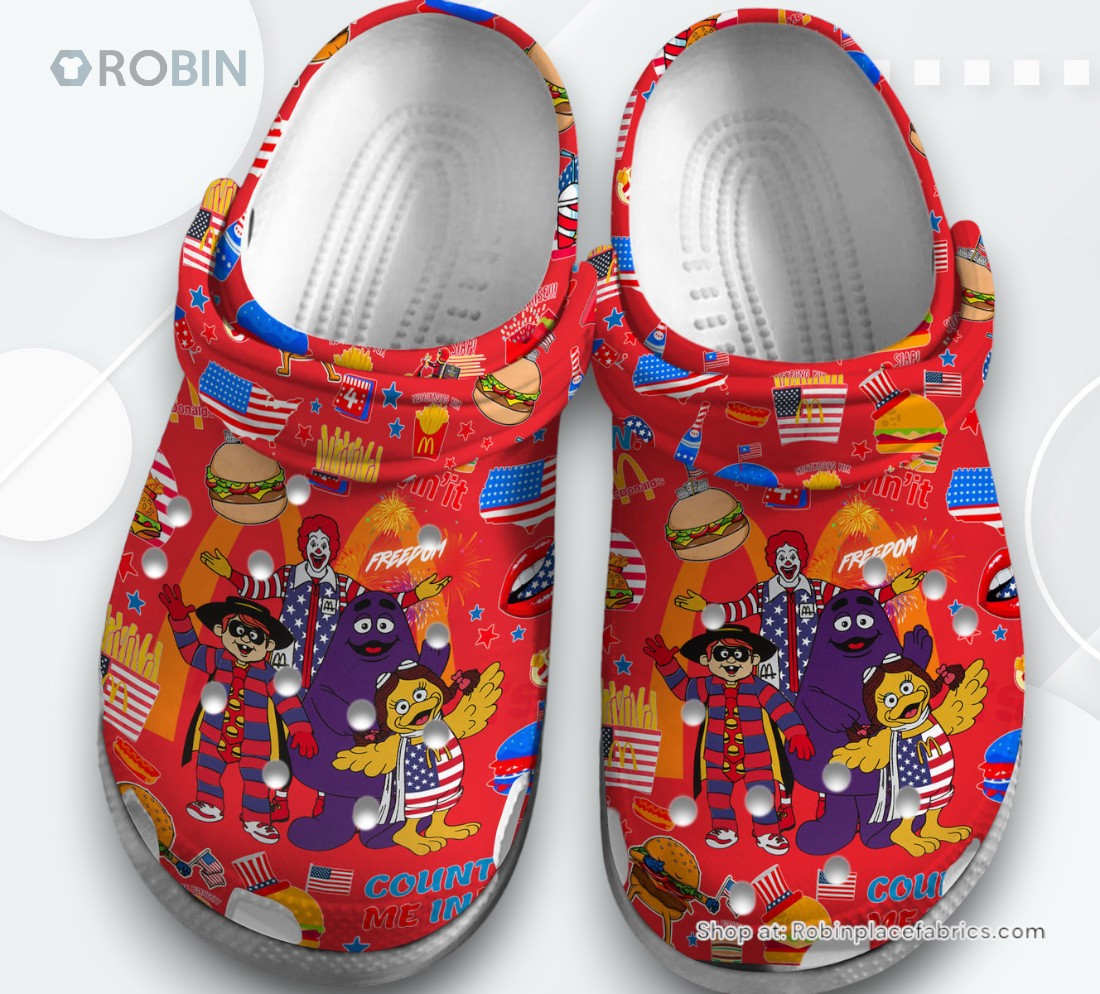 Happy Independence Day Crocs Crocband Clogs Shoes Comfortable For Men Women and Kid Happy Independence Day Crocs Crocband Clogs Shoes Comfortable For Men Women and Kid