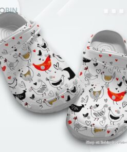 Happy Whitesole Chicken Croc Shoes Crocbland Clog Birthday Gifts For Mom Daughter