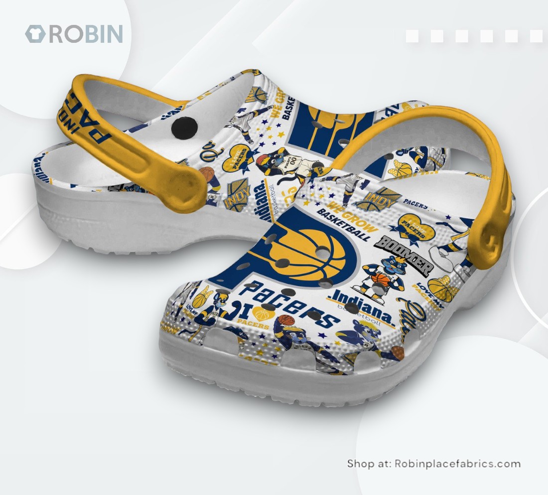 Indiana Pacers Basketball NBA Sport Classic Crocs Shoes, Pacers Unique Gifts