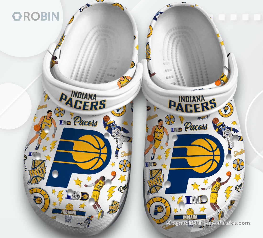 Indiana Pacers Basketball NBA Sport Classic Crocs Shoes, Pacers Unique Gifts
