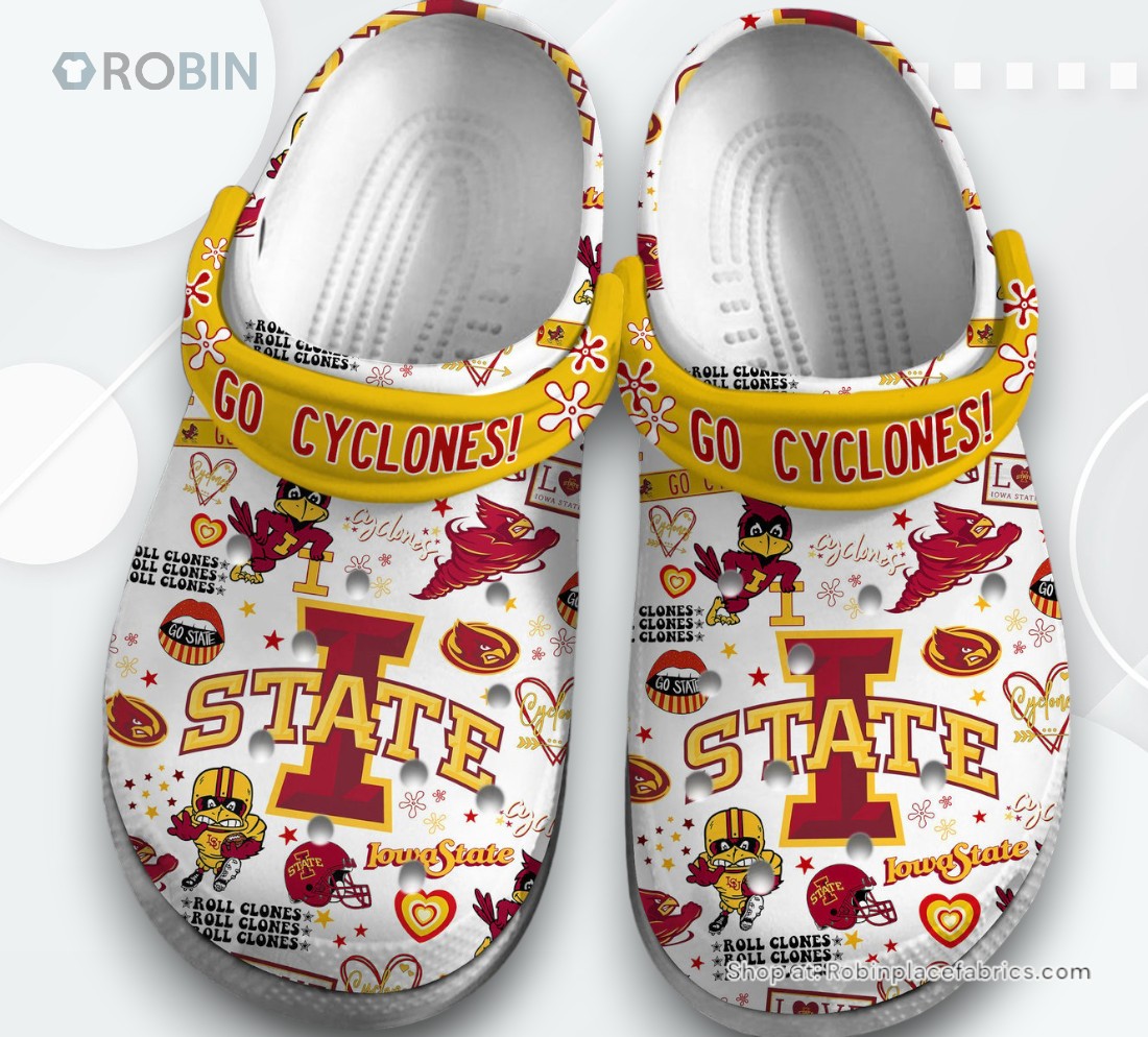Iowa State Cyclones NCAA Sport Classic Crocs Shoes, Cyclones Gear
