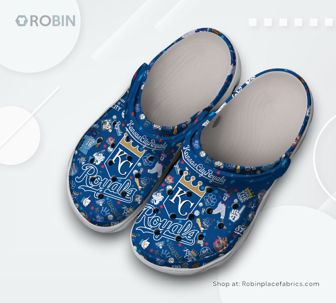 Kansas City Royals MLB Sport Crocs Crocband Clogs Shoes For Men Women and Kids, Kansas City Royals Gifts for Fans