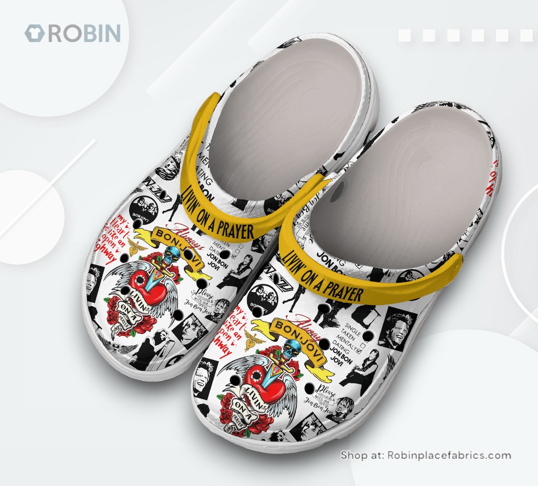 Livinâ€™ on a Prayer Bon Jovi Music Classic Crocs Shoes